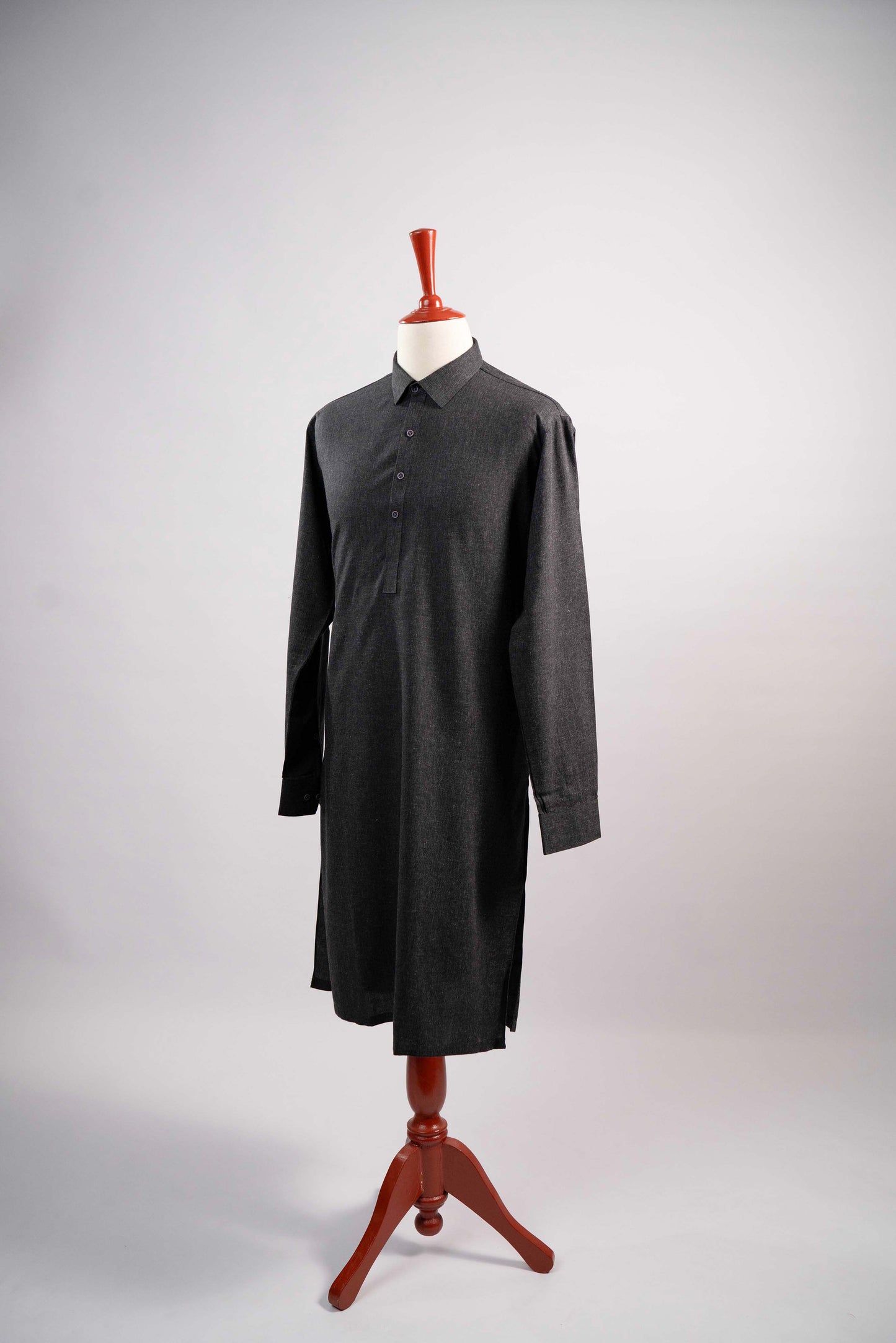 CHARCOAL GREY KAMEEZ SHALWAR - RC07
